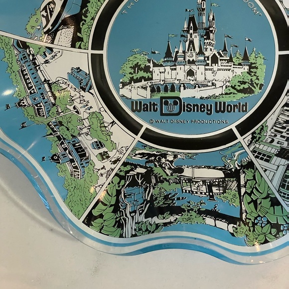 VINTAGE 70's Disney Candy Dish Magic Kingdom Blue - Picture 4 of 6
